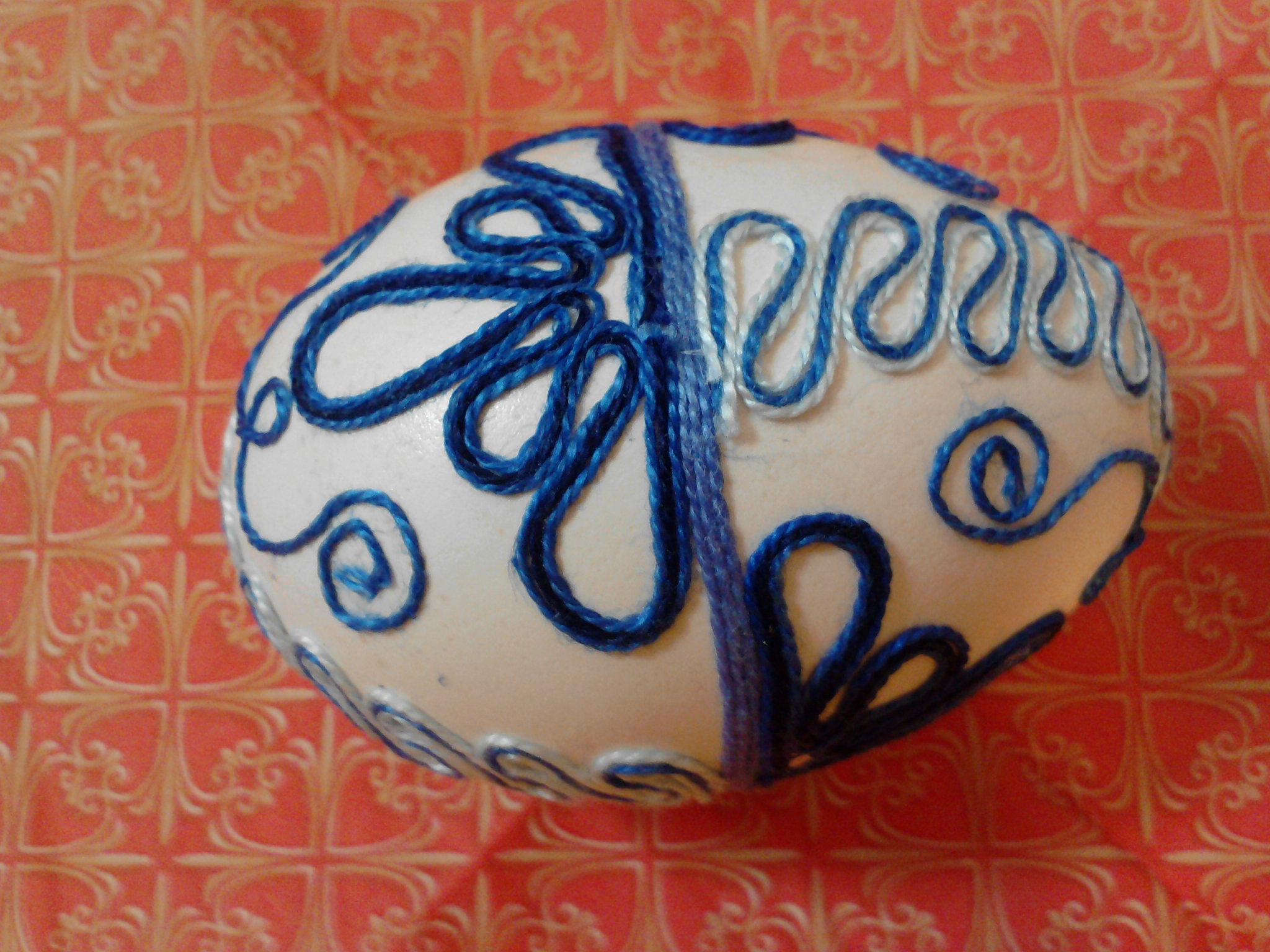 vajíčko zdobené bavlnkou 6